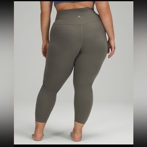 Lululemon Align High-Rise Pant 25”, Color: Grey Sage, Size: 10